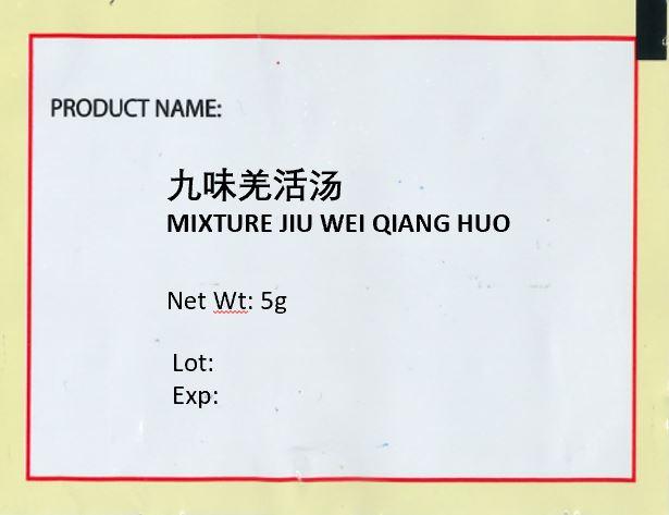 KINHONG PTE LTD 庆丰私人有限公司 MIXTURE 复方颗粒Mixture Jiu Wei Qiang Huo九味羌活汤