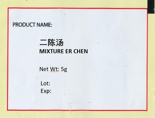 KINHONG PTE LTD 庆丰私人有限公司 MIXTURE 复方颗粒 Mixture Er Chen 二陈汤