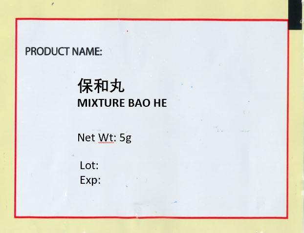 KINHONG PTE LTD 庆丰私人有限公司 MIXTURE 复方颗粒 Mixture Bao He 保和丸