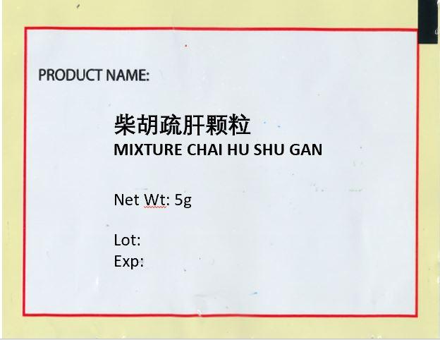 KINHONG PTE LTD 庆丰私人有限公司 MIXTURE 复方颗粒 Mixture Chai Hu Shu Gan 柴胡疏肝颗粒