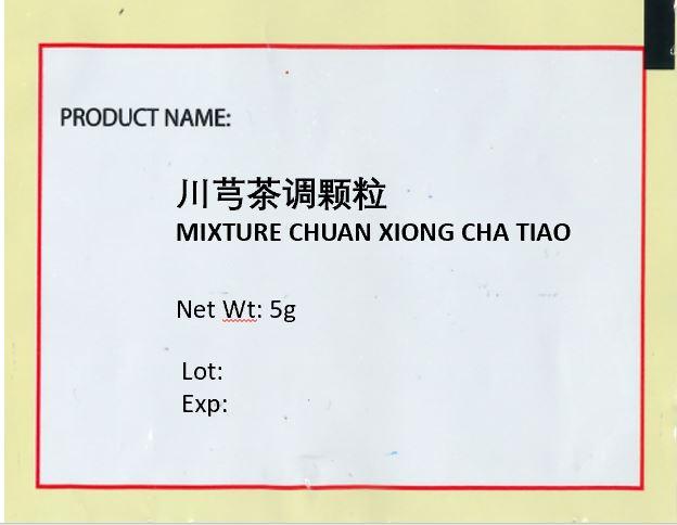 KINHONG PTE LTD 庆丰私人有限公司 MIXTURE 复方颗粒 Mixture Chuan Xiong Cha Tiao 川芎茶调颗粒