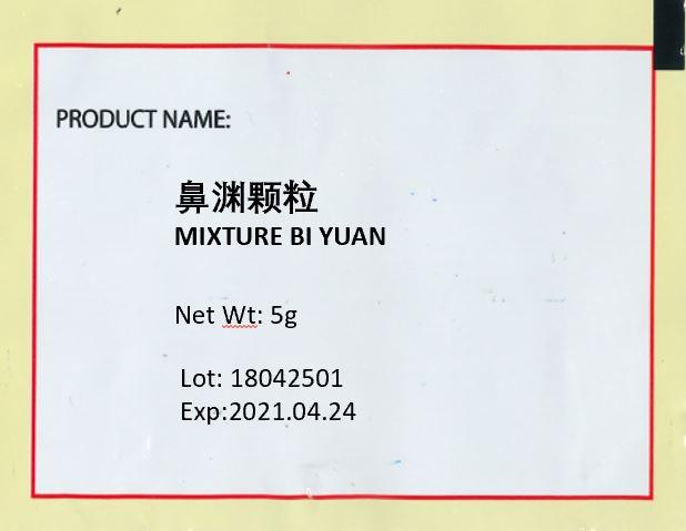 KINHONG PTE LTD 庆丰私人有限公司 MIXTURE 复方颗粒 Mixture Bi Yuan 鼻渊颗粒