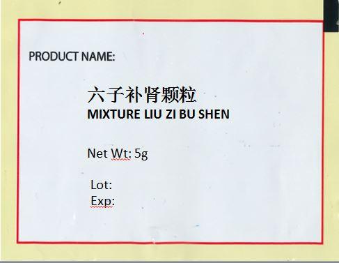 KINHONG PTE LTD 庆丰私人有限公司 MIXTURE 复方颗粒 Mixture Liu Zi Bu Shen 六子补肾颗粒