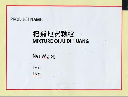 KINHONG PTE LTD 庆丰私人有限公司 MIXTURE 复方颗粒 Mixture Qi Ju Di Huang 杞菊地黄颗粒