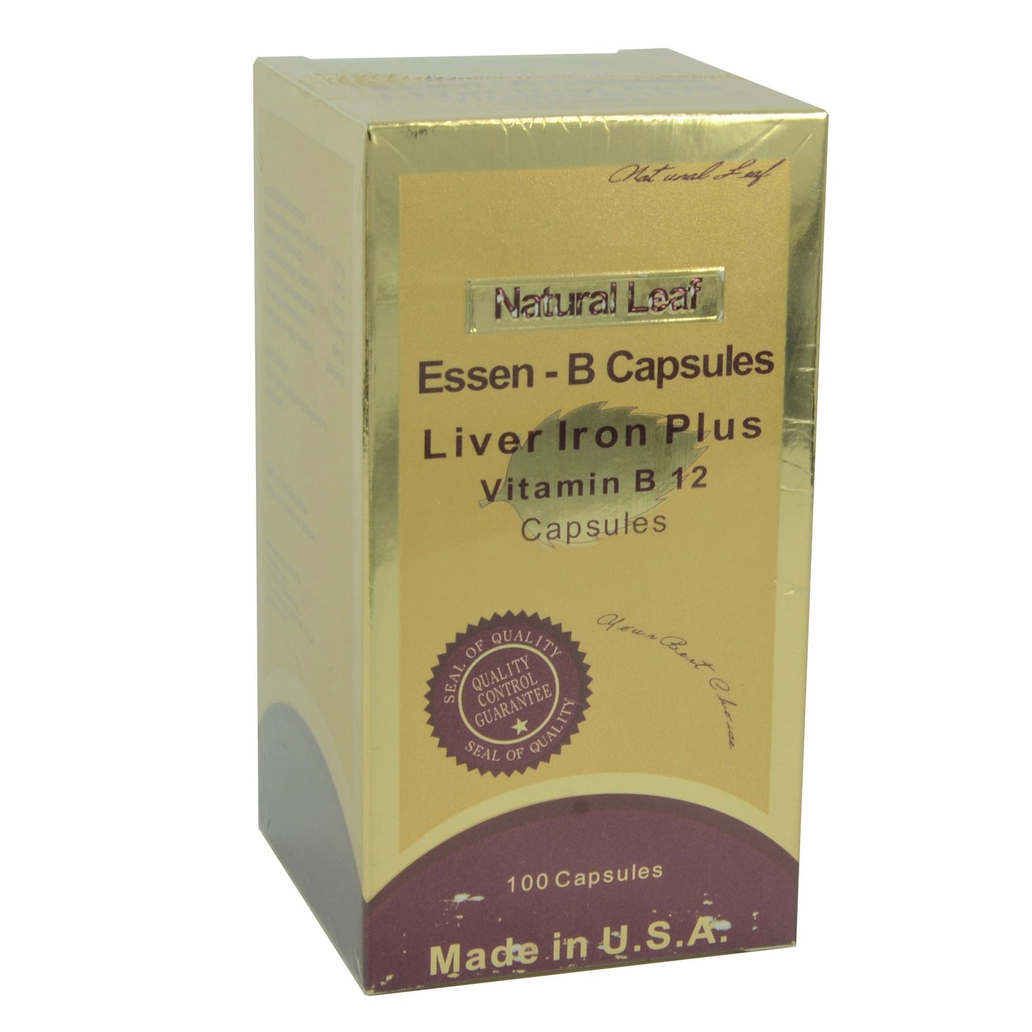 Natural Leaf USA b12 肝精 essen-b capsule 庆丰私人有限公司 KINHONG PTE LTD