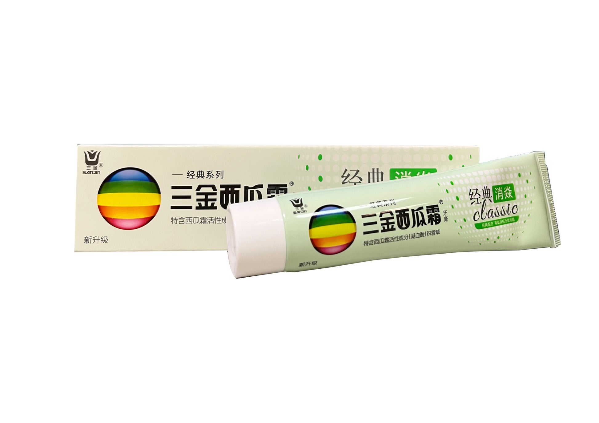 SANJIN WATERMELON FROST TOOTHPASTE 三金牌西瓜霜牙膏 庆丰私人有限公司 KINHONG PTE LTD