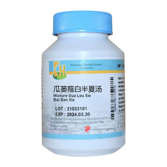 KINHONG PTE LTD 庆丰私人有限公司 MIXTURE 复方颗粒Mixture Gua Lou Xie Bai Ban Xia瓜蒌薤白半夏汤