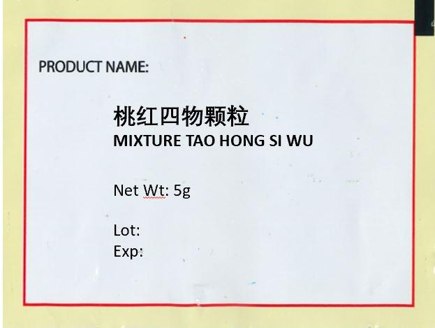 KINHONG PTE LTD 庆丰私人有限公司 MIXTURE 复方颗粒Mixture Tao Hong Si Wu桃红四物汤