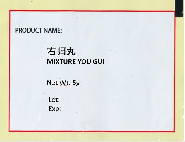 KINHONG PTE LTD 庆丰私人有限公司 MIXTURE 复方颗粒Mixture You Gui右归颗粒