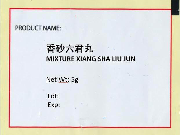 KINHONG PTE LTD 庆丰私人有限公司 MIXTURE 复方颗粒Mixture Xiang Sha Liu Jun香砂六君丸