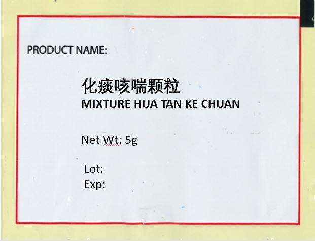 KINHONG PTE LTD 庆丰私人有限公司 MIXTURE 复方颗粒 Mixture Hua Tan Ke Chuan 化痰咳喘颗粒