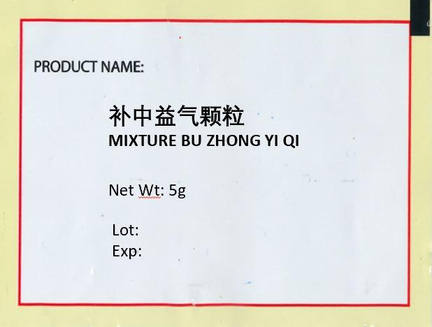 KINHONG PTE LTD 庆丰私人有限公司 MIXTURE 复方颗粒 Mixture Bu Zhong Yi Qi 补中益气颗粒