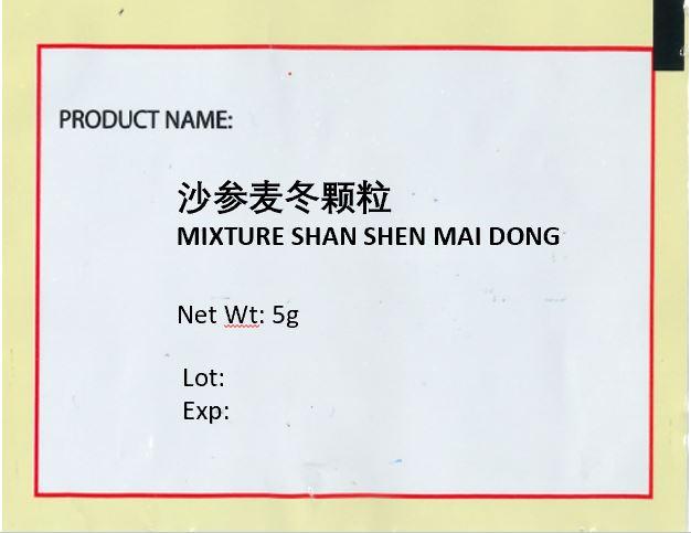 KINHONG PTE LTD 庆丰私人有限公司 MIXTURE 复方颗粒 Mixture Sha Shen Mai Dong 沙参麦冬颗粒