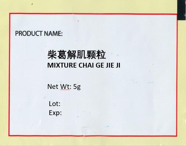 KINHONG PTE LTD 庆丰私人有限公司 MIXTURE 复方颗粒 Mixture Chai Ge Jie Ji 柴葛解肌颗粒