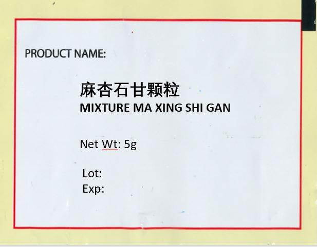 KINHONG PTE LTD 庆丰私人有限公司 MIXTURE 复方颗粒 Mixture Ma Xing Shi Gan 麻杏石甘颗粒