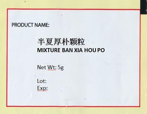 KINHONG PTE LTD 庆丰私人有限公司 MIXTURE 复方颗粒 Mixture Ban Xia Hou Po 半夏厚朴颗粒