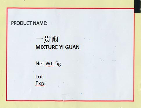 KINHONG PTE LTD 庆丰私人有限公司 MIXTURE 复方颗粒 Mixture Yi Guan 一贯煎