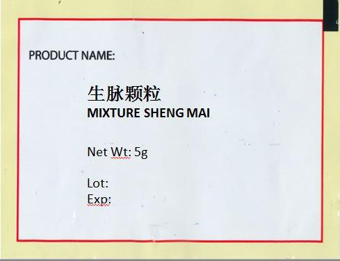 KINHONG PTE LTD 庆丰私人有限公司 MIXTURE 复方颗粒 Mixture Sheng Mai 生脉颗粒